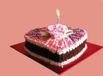Hình  ảnh bánh sinh nhật với những ngọn nến lung linh số 7