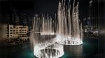Nằm ở trung tâm mua sắm Dubai trên hồ Burj rộng 120 mét vuông, đây không phải một chương trình trình diễn nước thông thường. Tổng cộng chiều cao là 274 mét, nó là đài phun nước lớn nhất thế giới, màn trình diễn là sự kết hợp giữa ánh sáng với âm nhạc và nước.  Thời điểm đẹp nhất để chiêm ngưỡng đài phun nước này là vào ban đêm khi hệ thống đèn điện chiếu vào những tia nước tạo lên một không gian rực rỡ, lung linh và huyền ảo ngay dưới chân khu mua sắm.