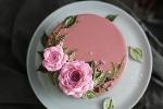 Hình ảnh 20+ mẫu bánh sinh nhật vẽ họa tiết hoa lá 3D đẹp xuất sắc 2019