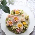Hình ảnh bánh sinh nhật họa tiết hoa lá 3D - 11