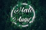 hiệu ứng chữ Dark Green Typography - Hello August !