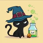 Tải ngay bộ Avatar, hình nền Halloween Mèo đen cực dễ thương - 20