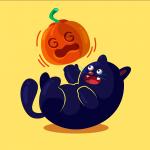 Tải ngay bộ Avatar, hình nền Halloween Mèo đen cực dễ thương - 3