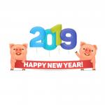 Tải vector heo tết 2019, vector con heo mừng năm mới 2019 cực dễ thương - hình 4