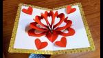 Thiệp valentine handmade với những hình ảnh trái tim màu đỏ biểu trưng sự nồng cháy trong tình yêu
