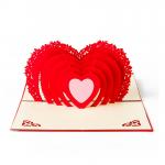 Thiệp valentine handmade với những hình trái tim lớn dần tuyệt đẹp
