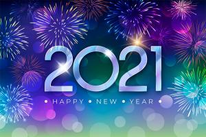 Bộ hình nền pháo hoa chúc mừng năm mới 2021 cho máy tính